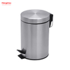 3L Stainless Steel Round Pedal Bin Household Bathroom Inner Bucket Trash Bin with Step Pedal for Office And Kitchen Use Waste Bins Genre Dustbin Garbage Can