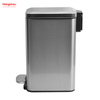 8L Stainless Steel Rectangular Pedal Bin Hotel Dust Bin Stainless Steel Foot Pedal Dustbin With Rubbish Bin Garbage For Kitchen Hotel Office Trash Can