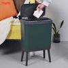 15L New Style Household High Bin With Stand Large Capacity Kitchen And Toilet Trash Can With Lid And No Need To Bend Over