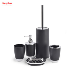 Family Soap Dispenser Toothbrush Holder Tumbler Soap Dish Plastic Bathroom Accessories Luxury Set Transparent Luxury 