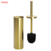 Luxury Golden Lacquer Spraying Household Bathroom Stainless Steel Toilet Brush Holder Matte Toilet Cleaning Brush Holder Commode Clean Brush Holder