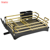 Metal Drying Plastic Dish Tray Rack Kitchen Stand Dish Rack Countertop Dish Rack Cup Holder Black Golden Aluminum Alloy Dish Rack over Sink Organizer 