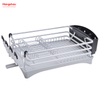 Kitchen Dish Rack Cup Holder Aluminum Alloy Dish Rack over Sink Organizer Stand Dish Rack Countertop Metal Drying Plastic Dish Tray Rack 
