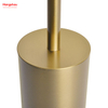 Golden Lacquer Spraying Household Bathroom Stainless Steel 304# Toilet Brush Holder Matte Toilet Cleaning Brush Holder Wc Clean Brush Holder