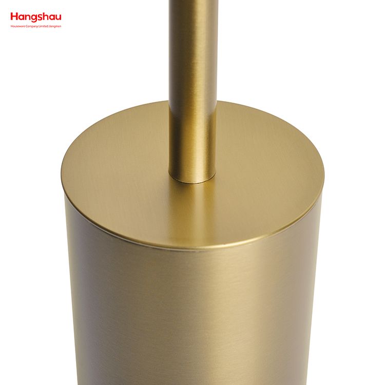Golden Lacquer Spraying Household Bathroom Stainless Steel 304# Toilet Brush Holder Matte Toilet Cleaning Brush Holder Wc Clean Brush Holder