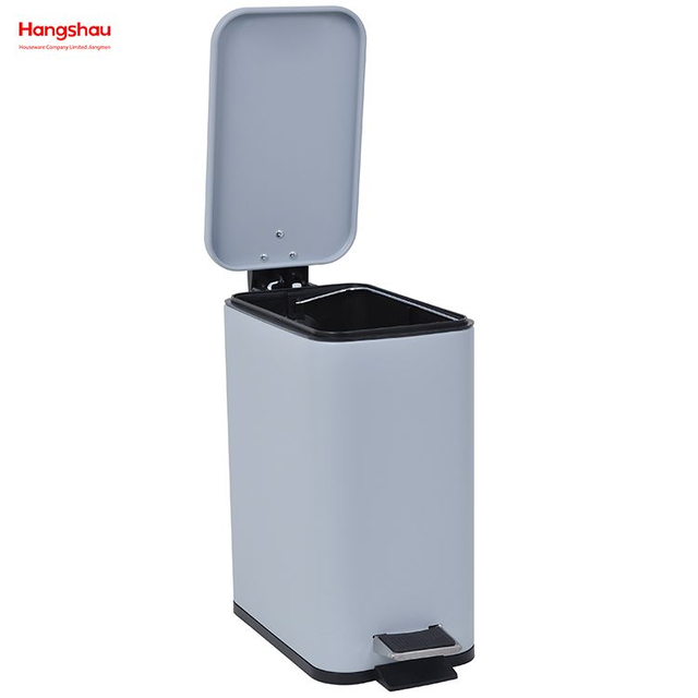 Household Office Trash Can Iron Rectangular Pedal Bin Kitchen Bathroom Foot Pedal Dustbin With Rubbish Bin Garbage Hotel Dust Bin