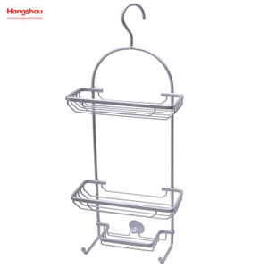 Shower Caddy Over The Door With Bathroom Aluminum Storage Rack 3-tier Shower Caddy Shelf Basket