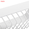White Rectangular Shape Aluminium Bathroom Corner Rack With Metal Shower Caddy Bath Storage Rack Wall Shelf Wall Mounted Bracket