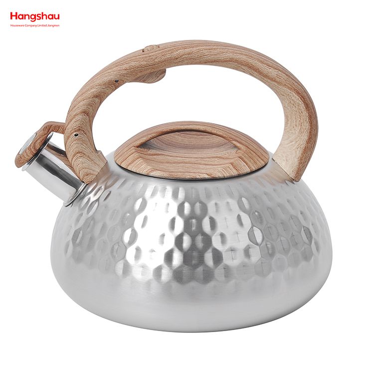Simulation Wooden Handle Painting Stainless Steel Wholesale Custom Arabic Camping Hotel Stove Top Pour Over Pot Hot Water Coffee Whistling Tea Kettle