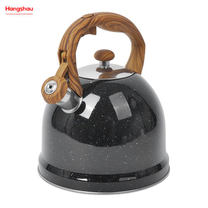 Simulation Wooden Handle Painting Hot Water Tea Pot Stainless Steel Water Kettle Tea Kettle Whistling Kettle For Home