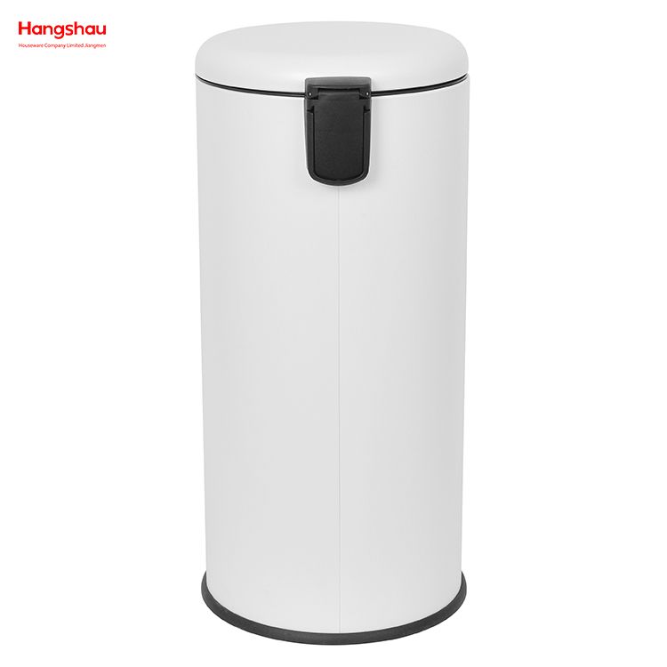 30L Lobby Stainless Steel Garbage Trash Bin For Kitchen waste Office Trash Can Cafeteria Custom Colorful Silent Closing Foot Pedal Dustbin