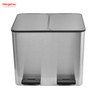 30L Outdoor Stainless Steel Environment protection Classification Trash Can Kitchen Garbage Classification Waste Cafeteria Sorting Garbage Bins 