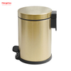 3L Patent Design Bathroom Metal Trash Can Powder Coating Morden Style Dustbin Garbage Can Dust Bins Household Pedal Waste Bin For Indoor Trash Can Foot Pedal