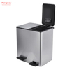 40L Waste Cafeteria Sorting Garbage Bins Outdoor Stainless Steel Environment protection Classification Trash Can Kitchen Garbage Classification