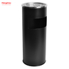 17L Round Ashtray Dustbin Metal With An Ashtray In The Hotel LobbyTrash Can Ashtrays in Public Places Waste Bins Smoking Area Trash Can Stainless Steel