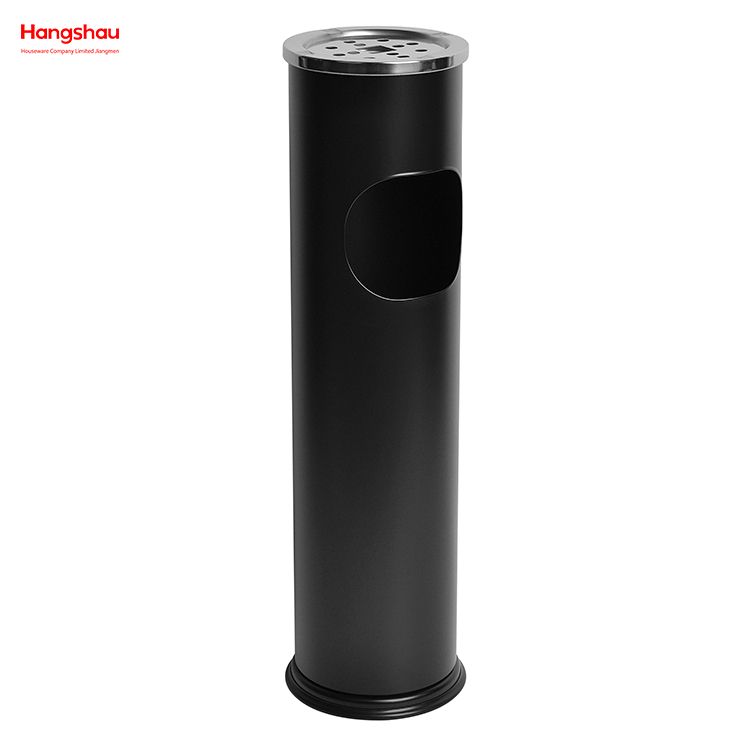 8L Small Round Ashtray Dustbin Metal With An Ashtray In The Hotel LobbyTrash Can Ashtrays in Public Places Waste Bins Smoking Area Trash Can Stainless Steel