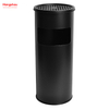 17L Metal With An Ashtray In The Hotel LobbyTrash Can Smoking Area Trash Can Stainless Steel Round Ashtray Dustbin Ashtrays in Public Places Waste Bins