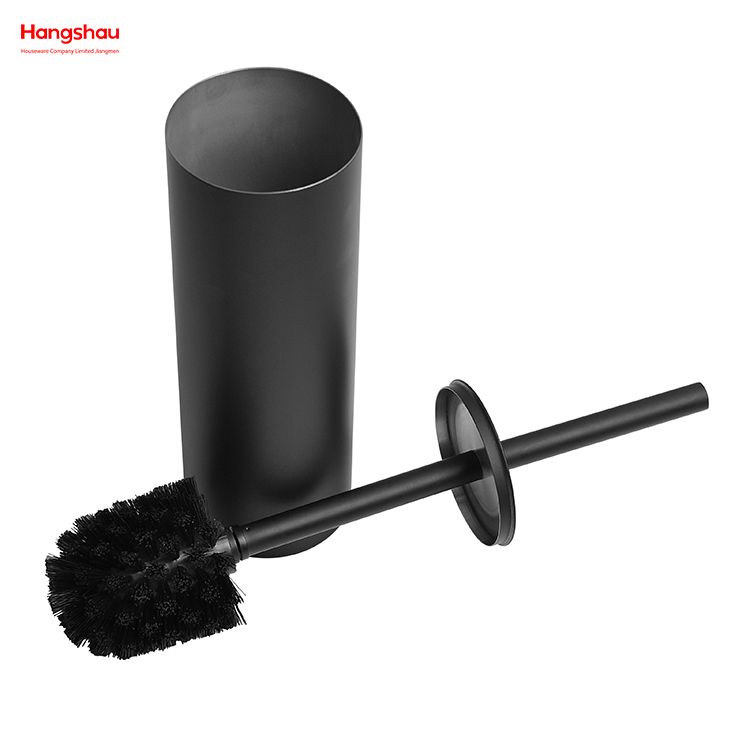 Matt Black Lacquer Spraying Household Bathroom Stainless Steel 304# Toilet Brush Holder Matte Toilet Cleaning Brush Holder Wc Clean Brush Holder
