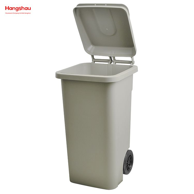 120L Residential Trash Cans Ecofriendly Trash Bins For Parks Big Trash Can With Square Waste Bin Square Dust Can Wheelie Bin