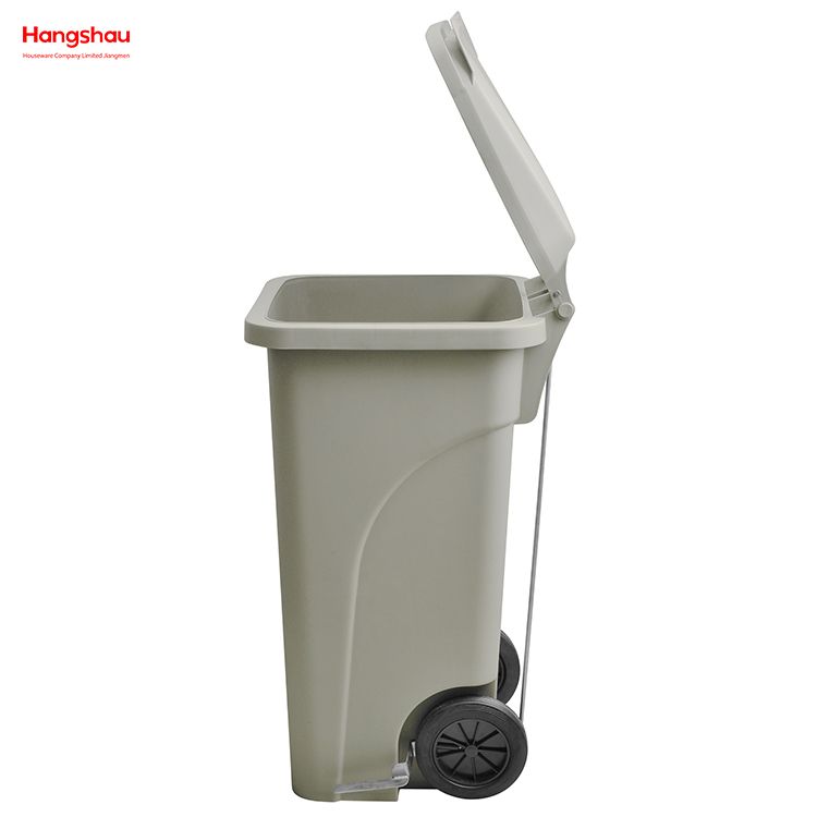 120L Big Trash Can With Square Waste Bin Square Dust Can Wheelie Bin Residential Trash Cans Ecofriendly Trash Bins For Parks 