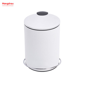 3L Bathroom Simple Dustbin Garbage Can Trash Can Bedroom Household Plastic Foot Pedal Dust Bins Patent Design Pedal Waste Bin For Indoor Trash Can Small 