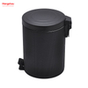 5L Round Powder Coating Household Pedal Waste Bin Dust Bins For Indoor Trash Can Bathroom Trash Can Metal Morden Style Dustbin Garbage Can PU PP
