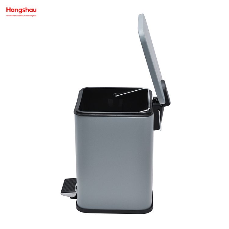 5L Square Bathroom Trash Can Morden Style Dustbin Garbage Can Metal Powder Coating Household Pedal Waste Bin Dust Bins For Indoor Trash Can 
