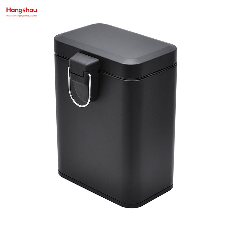 5L Square Bathroom Trash Can Waste Bin Dust Bins For Indoor Trash Can Metal Powder Coating Household Pedal Morden Style Dustbin Garbage Can