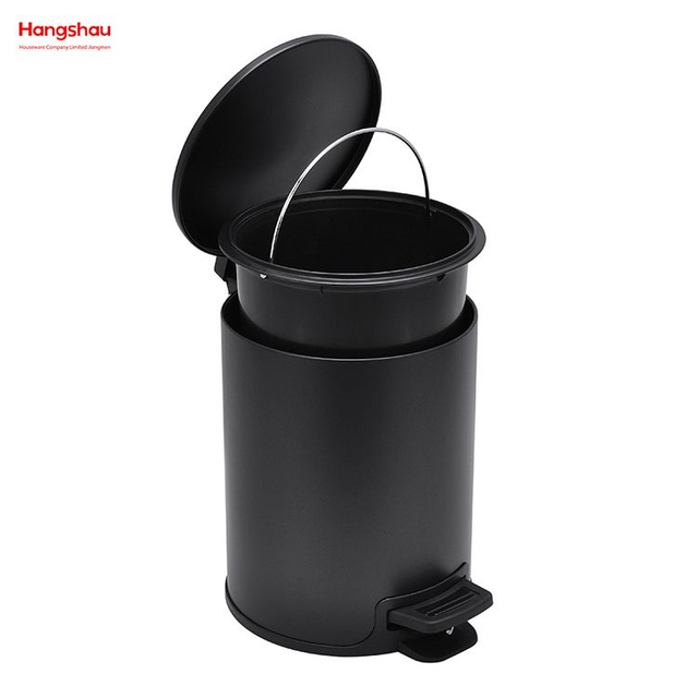 5L Bathroom Trash Can Metal Morden Style Dustbin Garbage Can Powder Coating Household Pedal Waste Bin Dust Bins For Indoor Trash Can 