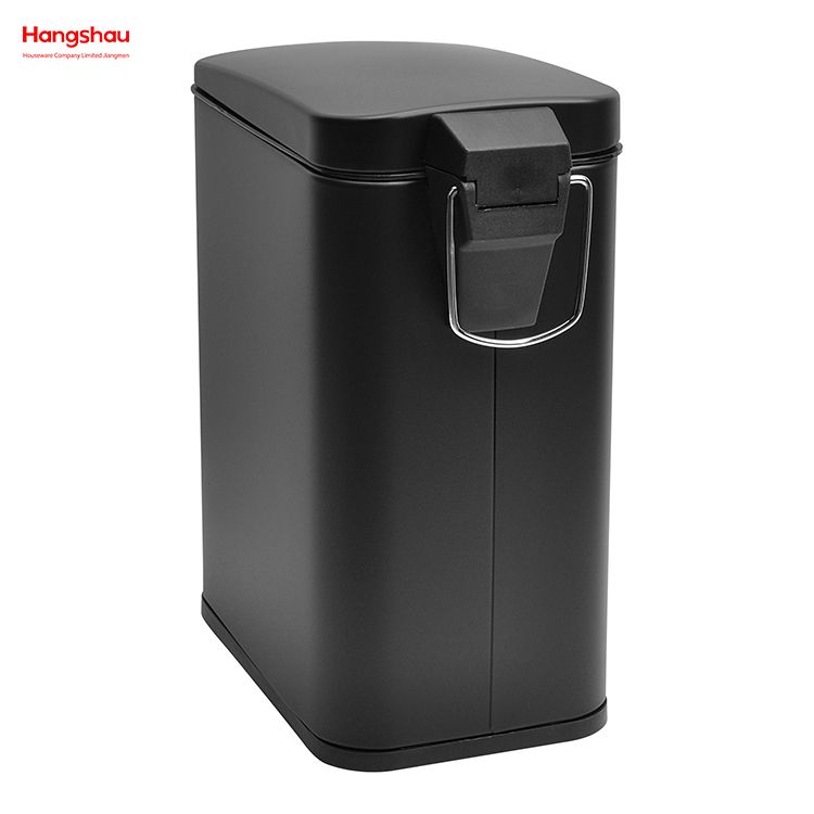 5L Household Square Bathroom Trash Can For Indoor Trash Can Metal Powder Coating Waste Bin Dust Bins Pedal Morden Style Dustbin Garbage Can