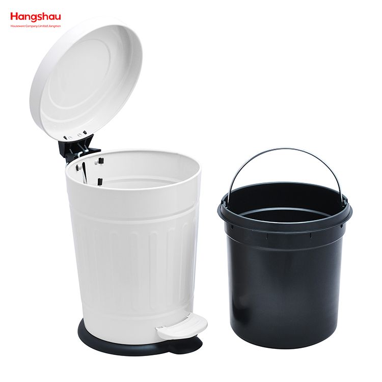 5L Metal Powder Coating Household Pedal Waste Bin Dust Bins Morden Style Dustbin Garbage Can For Indoor Trash Can Bathroom Trash Can