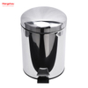 5L Polish Kitchen Waste Bins Bathroom Household Stainless Steel Trash Can Mirror Polishing Round Pedal Bin 