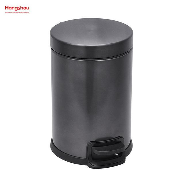 3LPatented Design Bedroom Household Foot Pedal Dust Bins Bathroom Simple Dustbin Garbage Can Round Pedal Bin Office Pedal Waste Bin For Indoor Trash Can Small Trash Can 