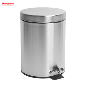 3L Bathroom Bins With Lids Small Pedal Bin For Toilet Restroom Stainless Steel Rubbish Waste Trash Can With Removable Inner Bucket Household