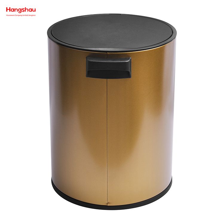 7L Bathroom Pedal Bin Stainless Steel Foot Pedal Waste Bin with Operated Round Shaped Indoor Kitchen Food Trash Can