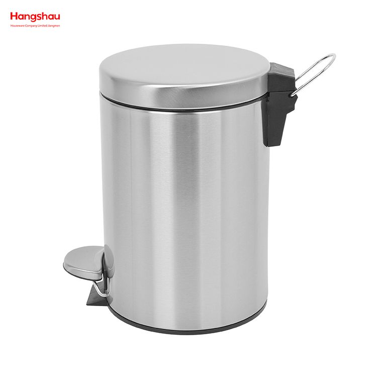 Circular High-quality Stainless Steel Trash Can Household Pedal Bin Bathroom Trash Bin