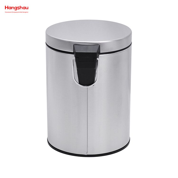 5L Stainless Steel Household Bathroom Inner Bucket Trash Bin with Step Pedal for Office And Kitchen Use Waste Bins Genre Dustbin Garbage Can