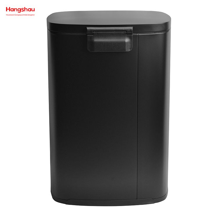 50L Office Lobby Stainless Steel For Kitchen Waste Bin Trash Can Garbage Trash Bin Hotels Cafeteria Custom Colorful Rectangular Foot Pedal Dustbin Large Capacity 