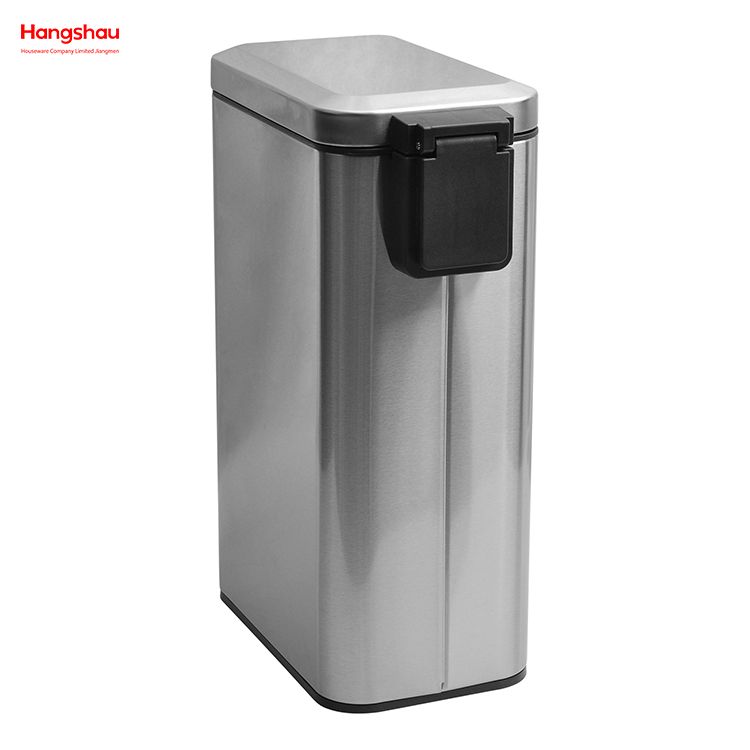 8L Stainless Steel Rectangular Pedal Bin Hotel Dust Bin Stainless Steel Foot Pedal Dustbin With Rubbish Bin Garbage For Kitchen Hotel Office Trash Can