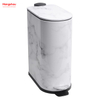 10L Household Stripe Printing Pedal Waste Bin DustBin Bathroom Trash Can Metal Morden Style Dustbin Garbage Can Lid Powder Coating For Indoor Trash Can