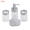 Transparent Plastic Luxury Family Soap Dispenser Toothbrush Holder Tumbler Soap Dish Bathroom Accessories Luxury Set 