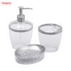 Transparent Plastic Bathroom Accessories Luxury Set Luxury Family Soap Dispenser Toothbrush Holder Tumbler Soap Dish 