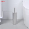 Metal Standing Toilet Brush with Holder Plastic Brush Cleaning Set Stainless Steel Matte Bathroom Toilet 