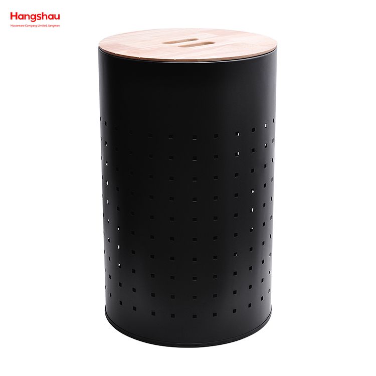Metal Large Home Storage Basket Laundry Hamper Laundry Basket with Lid Washing Storage Dirty Clothes Laundry Basket 