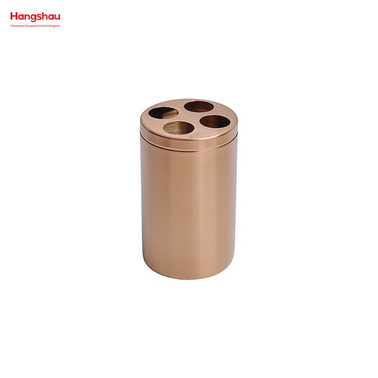 Brushed And Electronic Rose Golden Bathroom Accessories Luxury Set Luxury Family Soap Dispenser Toothbrush Holder Tumbler Soap Dish Toiletbrush Holder Ceramic 