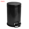 Brushed And Black Nickel Lacquer Spraying Household Bathroom Stainless Steel 3L Pedal Trash Bin With Cover Closing Slowly And Mutely Round Trash Bin Waste Bin Dustbin