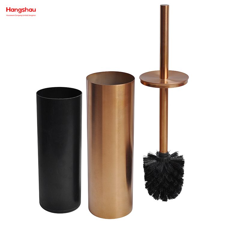 Rose Golden Bathroom Stainless Steel Toilet Brush Holder Matte Toilet Cleaning Brush Holder Wc Clean Brush Holder