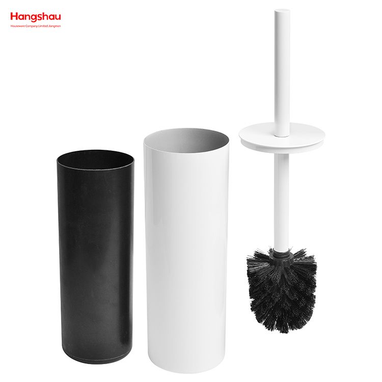 Brushed And White Lacquer Spraying Household Bathroom Stainless Steel 304# Toilet Brush Holder Matte Toilet Cleaning Brush Holder Wc Clean Brush Holder