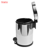 Mirror Polishing Household Bathroom Stainless Steel 3L Pedal Trash Bin With Cover Closing Slowly And Mutely Round Trash Bin Waste Bin Dustbin