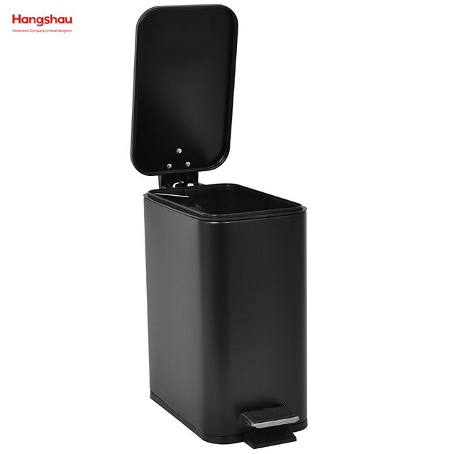 Hotel Dust Bin Foot Pedal Dustbin With Rubbish Bin Garbage Kitchen Office Trash Can Iron Rectangular Pedal Bin 